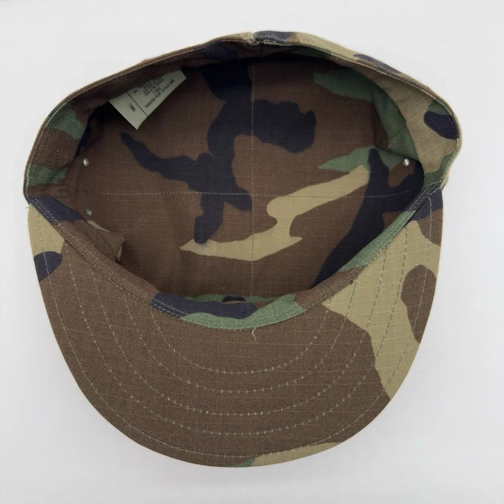 USGI Utility Cap Woodland Camo‎ with USMC Logo Small